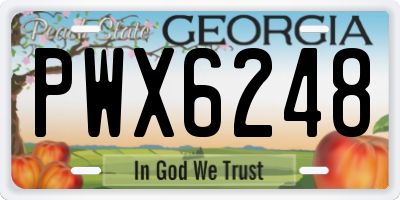 GA license plate PWX6248