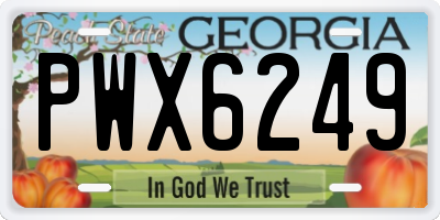 GA license plate PWX6249