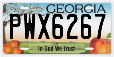 GA license plate PWX6267