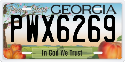 GA license plate PWX6269