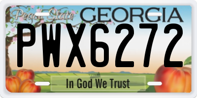 GA license plate PWX6272