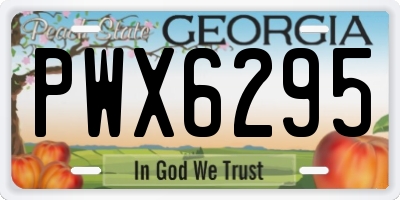 GA license plate PWX6295