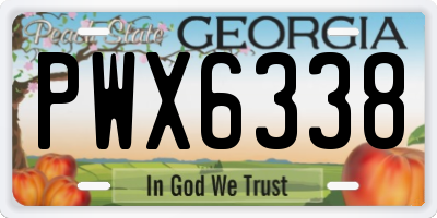 GA license plate PWX6338