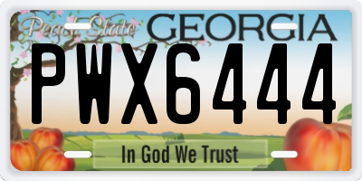 GA license plate PWX6444
