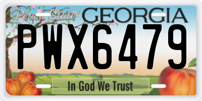 GA license plate PWX6479