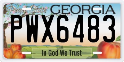 GA license plate PWX6483