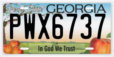 GA license plate PWX6737
