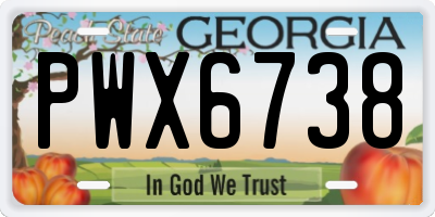 GA license plate PWX6738