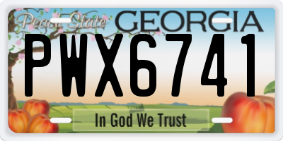 GA license plate PWX6741