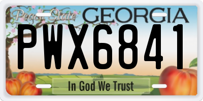GA license plate PWX6841