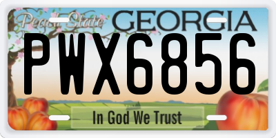 GA license plate PWX6856