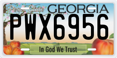 GA license plate PWX6956