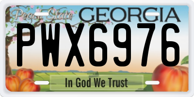 GA license plate PWX6976
