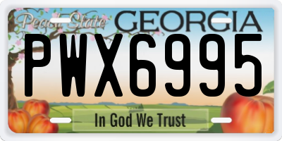 GA license plate PWX6995