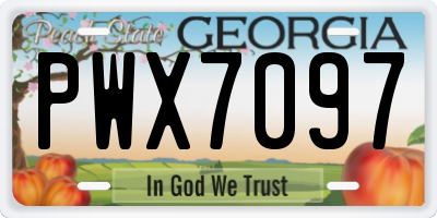 GA license plate PWX7097