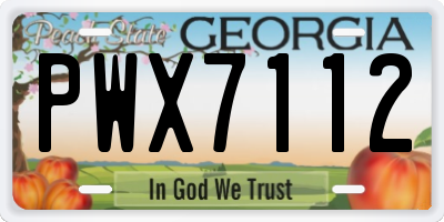 GA license plate PWX7112