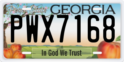 GA license plate PWX7168