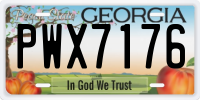 GA license plate PWX7176