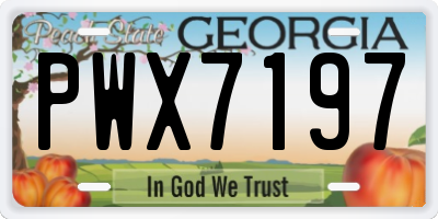 GA license plate PWX7197