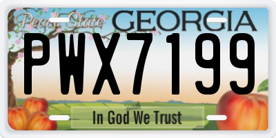 GA license plate PWX7199