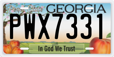 GA license plate PWX7331