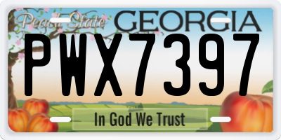GA license plate PWX7397