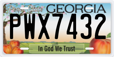 GA license plate PWX7432