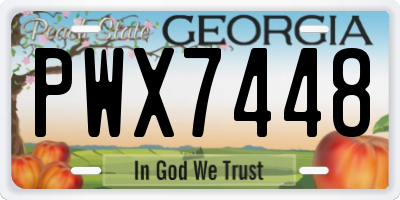GA license plate PWX7448