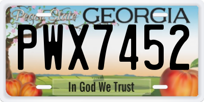 GA license plate PWX7452