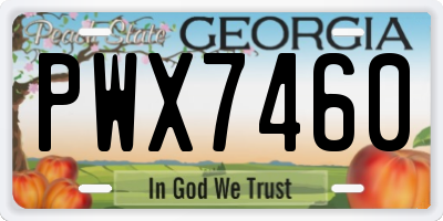 GA license plate PWX7460