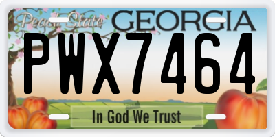 GA license plate PWX7464