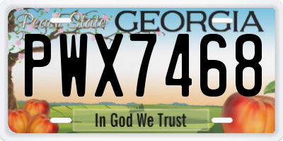 GA license plate PWX7468
