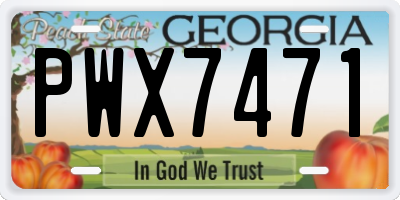 GA license plate PWX7471