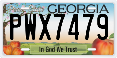 GA license plate PWX7479