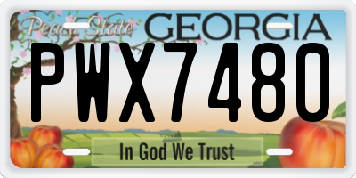 GA license plate PWX7480