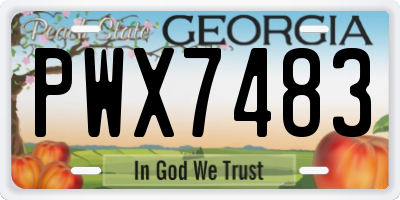 GA license plate PWX7483