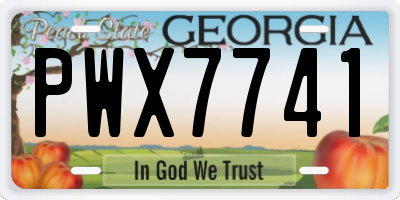 GA license plate PWX7741