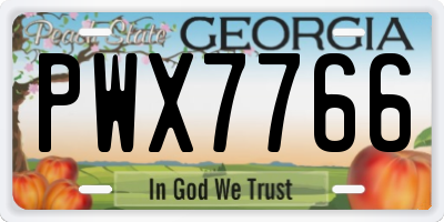 GA license plate PWX7766