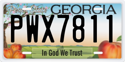 GA license plate PWX7811
