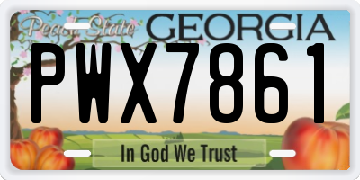 GA license plate PWX7861