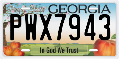 GA license plate PWX7943