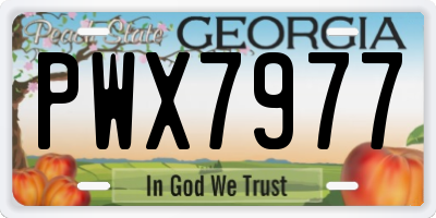 GA license plate PWX7977