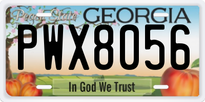 GA license plate PWX8056