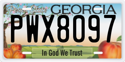 GA license plate PWX8097