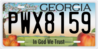 GA license plate PWX8159