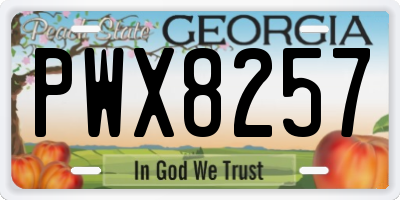 GA license plate PWX8257