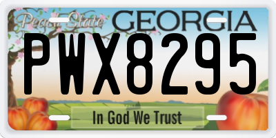 GA license plate PWX8295