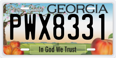 GA license plate PWX8331