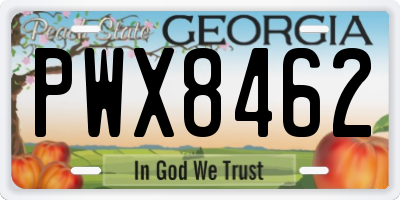 GA license plate PWX8462