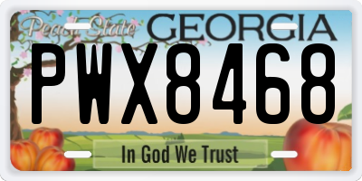 GA license plate PWX8468